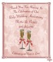 Champagne Glasses Happy Ruby Wedding Anniversary Candles - Click to Zoom