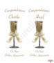 Champagne Glasses Happy Golden Wedding Anniversary Candles - Click to Zoom