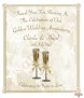 Champagne Glasses Happy Golden Wedding Anniversary Candles - Click to Zoom