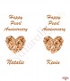 Love Heart Gem and Photo Happy Pearl Wedding Anniversary Candles - Click to Zoom