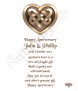 Gold Happy Anniversary Celtic Heart Candles - Click to Zoom