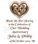 Gold Happy Anniversary Celtic Heart Candles - Click to Zoom