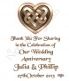 Gold Happy Anniversary Celtic Heart Candles - Click to Zoom