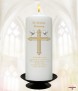 Gold Doves and Cross Wedding Remembrance Candle - Click to Zoom