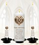 Gold Happy Anniversary Celtic Heart Candles - Click to Zoom