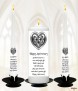 Silver Happy Anniversary Celtic Heart Candles - Click to Zoom