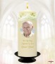 White Roses Gold Dad Wedding Remembrance Candle - Click to Zoom