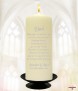 White Roses Silver Dad Wedding Remembrance Candle - Click to Zoom
