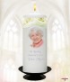 White Roses Silver Mum Wedding Remembrance Candle - Click to Zoom