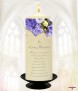 Pale Blue Rose Silver Wedding Remembrance Candle - Click to Zoom