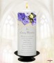 Pale Blue Rose Silver Wedding Remembrance Candle - Click to Zoom