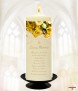 Sunflower Yellow Rose Gold Wedding Remembrance Candle - Click to Zoom