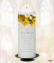 Sunflower Yellow Rose Silver Wedding Remembrance Candle - Click to Zoom