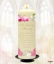 Pink Rose and Freesia Gold Wedding Remembrance Candle - Click to Zoom