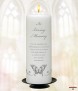 Silver Magestic Butterfly Wedding Remembrance Candle - Click to Zoom