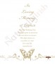 Gold Magestic Butterfly Wedding Remembrance Candle - Click to Zoom
