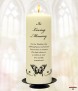 Black Magestic Butterfly Wedding Remembrance Candle - Click to Zoom