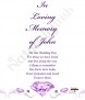 Diamonds Are Forever Purple Wedding Remembrance Candle - Click to Zoom