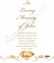 Diamonds Are Forever Gold Wedding Remembrance Candle - Click to Zoom