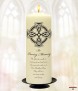 Trinity Cross Black Wedding Remembrance Candle - Click to Zoom