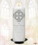 Trinity Cross Silver Wedding Remembrance Candle - Click to Zoom