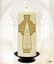 Gold Celtic Cross Wedding Remembrance Candle - Click to Zoom