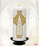 Gold Celtic Cross Wedding Remembrance Candle - Click to Zoom