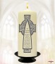 Silver Celtic Cross Wedding Remembrance Candle - Click to Zoom