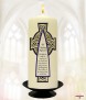 Navy and Gold Celtic Cross Wedding Remembrance Candle - Click to Zoom