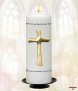 Large Cross Gold Wedding Remembrance Candle - Click to Zoom