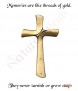 Large Cross Gold Wedding Remembrance Candle - Click to Zoom