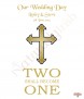 Two Shall Become One Gold Wedding Candles (Ivory) - Click to Zoom