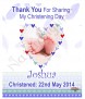 Feathered Hearts Blue Christening Favour - Click to Zoom