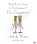 Engagement Glasses Candle (White) - Click to Zoom