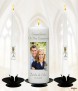 Engagement Glasses with Photo Candle (White) - Click to Zoom