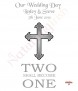 Two Shall Become One Silver Wedding Candles (White) - Click to Zoom