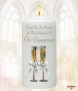 Engagement Glasses Favour Candle (White) - Click to Zoom