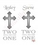 Two Shall Become One Silver Wedding Candles (White) - Click to Zoom