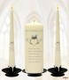 Claddagh Heart Silver Wedding Candles (Ivory) - Click to Zoom