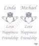 Claddagh Heart Silver Wedding Candles (Ivory) - Click to Zoom