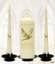 Love & Dove Gold Wedding Candles (Ivory) - Click to Zoom