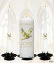 Love & Dove Gold Wedding Candles (White) - Click to Zoom