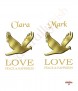 Love & Dove Gold Wedding Candles (White) - Click to Zoom