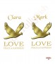 Love & Dove Gold Wedding Candles (White) - Click to Zoom