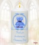 Blue Vintage Frame Teddy Christening Favour (White) - Click to Zoom