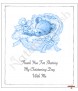 Blue Teddy in a Basket Christening Favour (White) - Click to Zoom