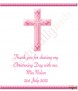 Christening Cross Pink Christening Favour (White) - Click to Zoom