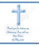 Christening Cross Blue Christening Favour (White) - Click to Zoom