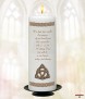 Trinity Knot Gold Wedding Remembrance Candle (White) - Click to Zoom