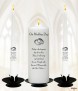 Elegant Silver Rings Wedding Candles (White) - Click to Zoom